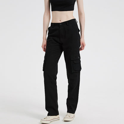 European And American Plus Size Women's Multi-pocket Sports Pants