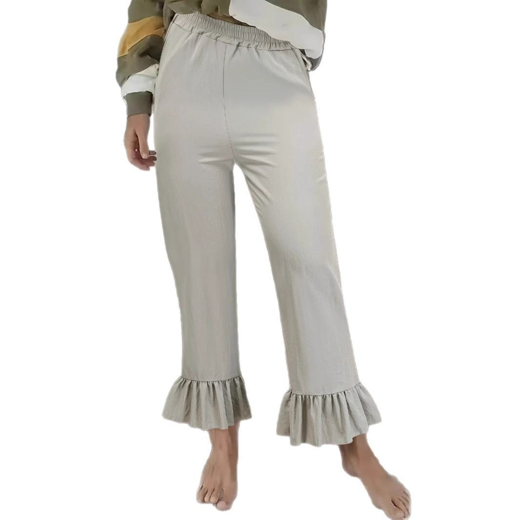 Women's Wide-leg Pants Fashion Flared Pants High Waist