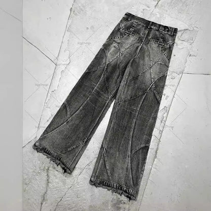 Trendy Straight Retro Washed Jeans For Men