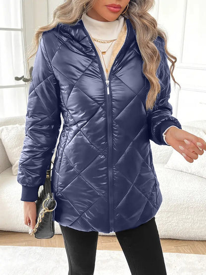 Autumn And Winter Long Sleeves Diamond Lattice