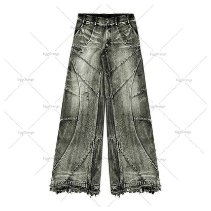 Trendy Straight Retro Washed Jeans For Men