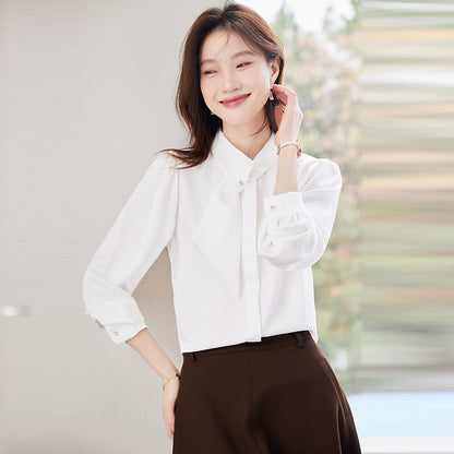 Long Sleeve Shirt Women's Professional Slim Fit Work Clothes