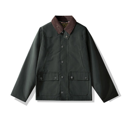Oil Wax Jacket Quilted Trench Coat Coat
