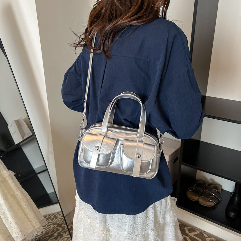 Large Capacity Women's Fashion Shoulder Messenger Portable Boston Bag