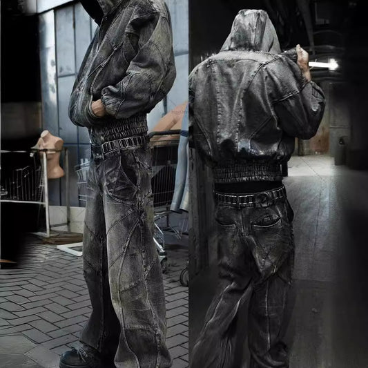 Trendy Straight Retro Washed Jeans For Men