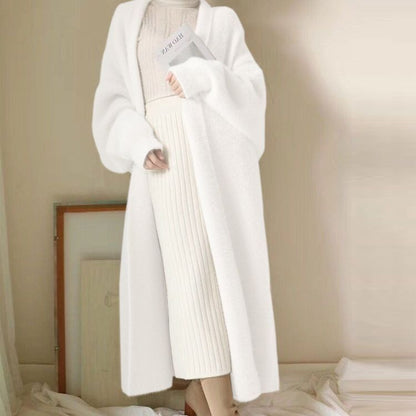 Solid Color Long Fashion All-match Sweater For Women