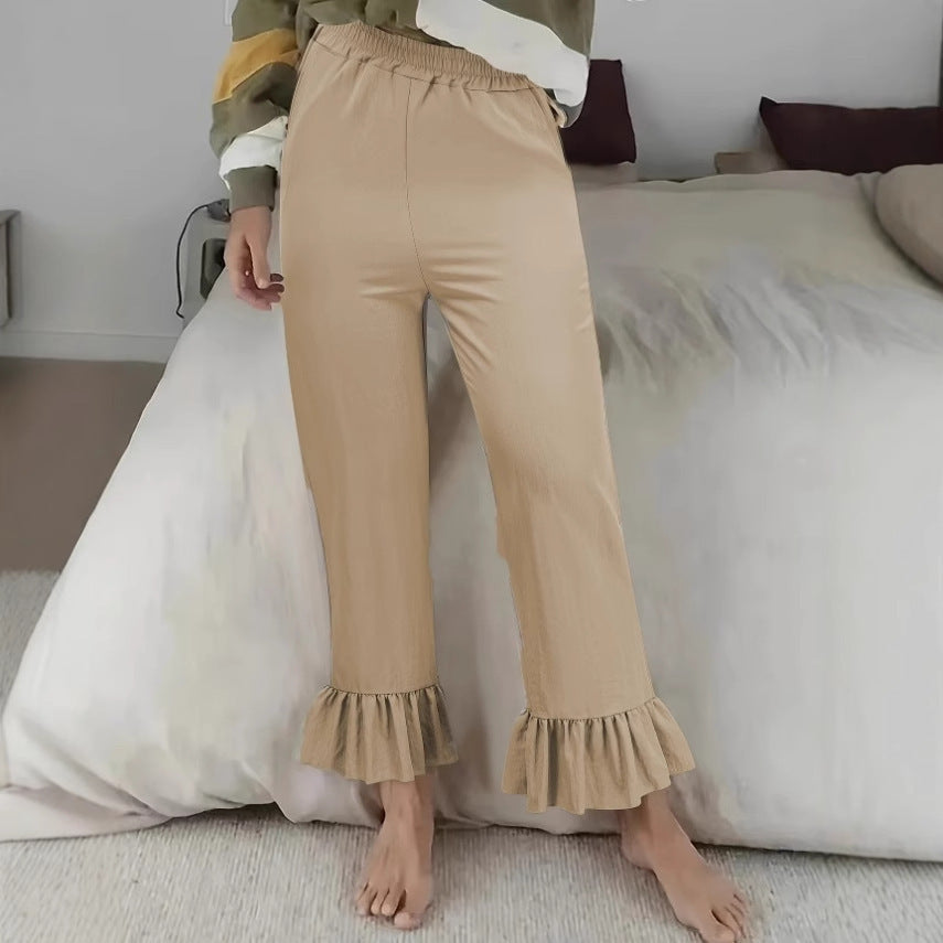 Women's Wide-leg Pants Fashion Flared Pants High Waist